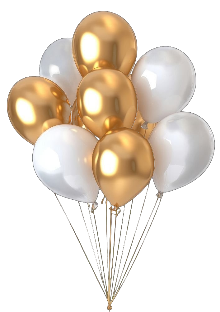 Elegant gold and white balloon installation for a boutique fashion launch in Los Angeles, exuding modern and sophisticated feelings