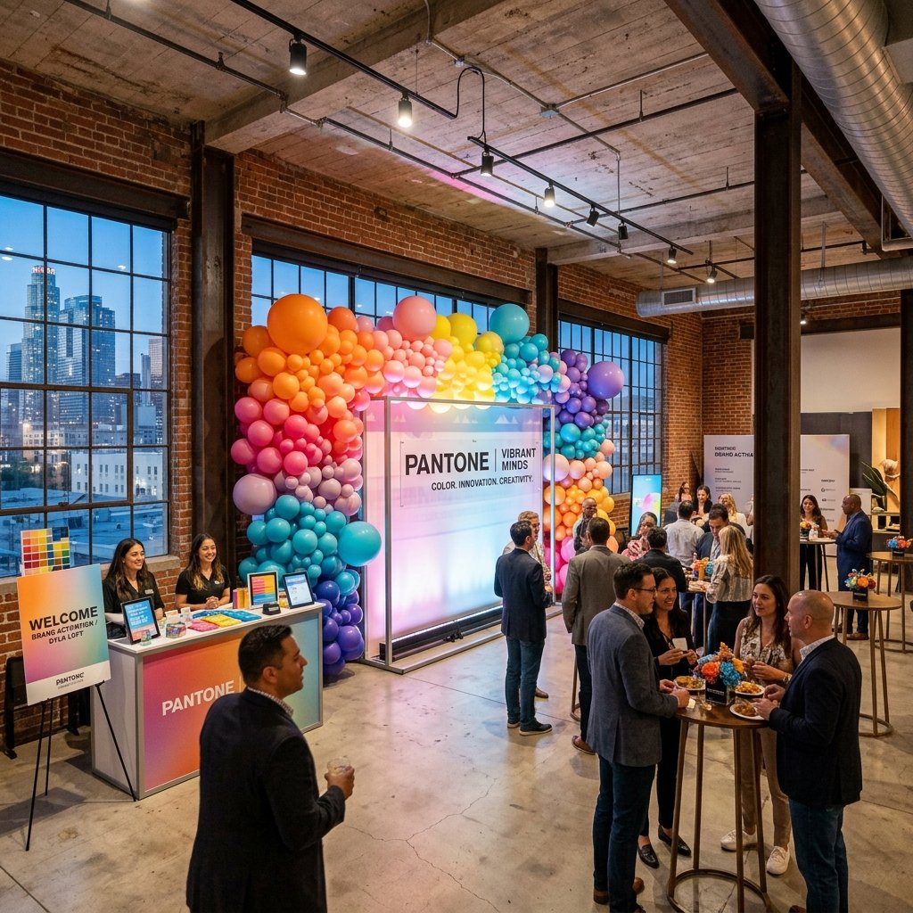 Designing Custom Corporate Balloon Walls & Pantone Activations in Downtown LA